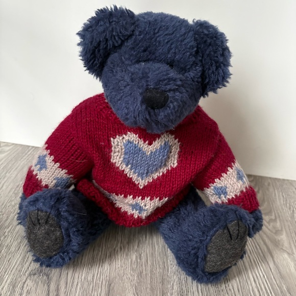 Boyds Bears Other - Boyds Bears Retired Indigo Jones Rare Navy and Crimson Plush Toy 1997